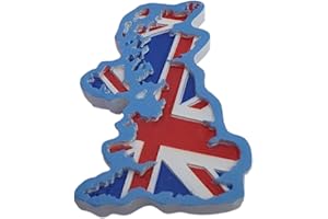 Fridge Magnets Union Jack Great Britain Map British Flag Souvenir from London England UK/Red White Blue Kitchen Home Decoration
