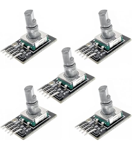 YUNIQUE GREEN-CLEAN-POWER - Rotary Encoder Module KY-040 2 Stuks | Voor Raspberry Pi En Arduino | Draaiknop En Drukbaar | Ideaal Voor Volumeaanpassing En Tellen, Metaal