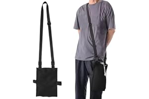 DELAESI Urinbeutel Beinbeutel Katheterbeutel 2000 Ml Verdeckte Beinbeutel Halterung Urinbeutel für Unterwegs Katheter Beinbeutel mit Verstellbarem Riemen Katheterbeutelabdeckung (Schwarz)