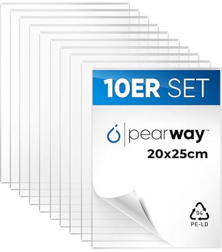 6x A4 Acrylglas Platten 2mm | Transparente Plexiglasscheiben | DIY Bastelplatten