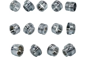 GEAKV TPCYAN Adaptador del aireador del Grifo,1/2" M16 M17 M18 M19 M20 M22 M24 M28 M32 Conector de Hilo Hembra Masculina para burbujeador Purificador Purificador Grifo Colocaciones de Cobre