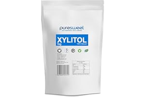 Puresweet® Xylitol 1kg, Sugar Alternative, Non GMO, Diabetic and Keto Friendly, Tooth Kind, Vegan, Fine Granules, (Recyclable Pouch).
