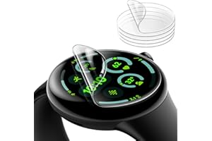 JETech Ochraniacz Ekranu dla Google Pixel Watch 4/3 45mm, Antyzarysowania Samoleczący Miękki Folia TPU, HD Wyczyść, 6 Sztuki
