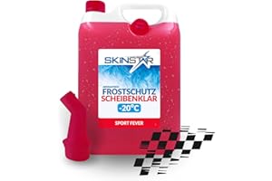 ‎SKINSTAR SkinStar Scheibenfrostschutz -20°C mit Duft | Effektiver Scheibenreiniger | Winter | Gebrauchsfertig | Frostschutzmittel Scheibenwaschanlage | Klare Sicht (5l, Sport-Fever)