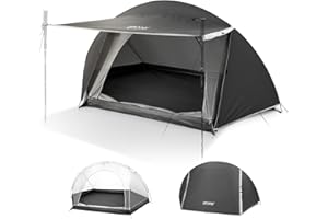 ATTONER Tenda Campeggio, Tenda a Cupola per 1-2 Persona, Antivento e Impermeabile, per 3 Stagioni, Perfetta per Campeggio, Trekking, Escursioni con Zaino in Spalla e Alpinismo, Facile da Montare