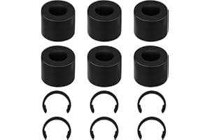 PEUTIER 6pcs Rubber Roller Replacement and 6pcs Rubber Roller Resolution for Cricut Maker, Keep Rubber from Moving Retaining Clip Rings Compatible with Cricut Maker