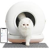 Haustier CB001 Akıllı Otomatik Kedi Tuvaleti, APP ile Uzaktan Kontrol, 75lt Hazne, 7lt &Ccedil;&ouml;p haznesi, Ağırlık sens&ouml;rl&uuml; (BEJ)