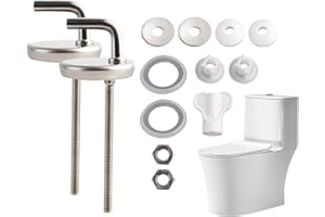 CYZBL Charnières de Siège de Toilette en Acier Inoxydable, 2 Pièces Dos au Mur pour Abattant de Toilette, Rechange pour Bureau (B)