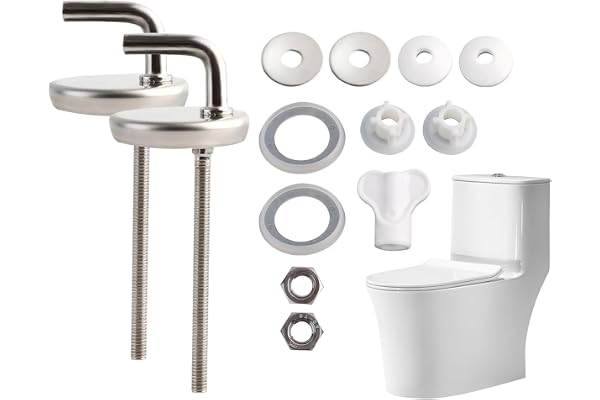 Charnières de Siège de Toilette en Acier Inoxydable, 2 Pièces Dos au Mur pour Abattant de Toilette, Rechange pour Bureau (B)