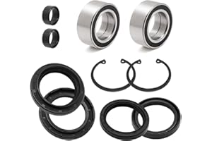JAVIK Front Wheel Bearings Seals for Honda FourTrax 300 Rancher 350 400 420 Only for 4x4, OEM# 91051-HC5-003 91209-HN2-003 91256-HC5-003