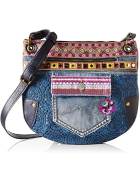 Desigual Damen BOLS_BROOKLYN  EXOTIC JEAN Umhängetasche Blau (5001)