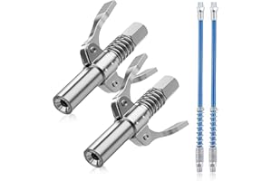 DBALL 2 Piezas Boquilla Engrasadora con Manguera de 30cm Boquilla Engrasador Pistola de Grasa de Acoplador para Todo Tipo e Pistolas de Engrase