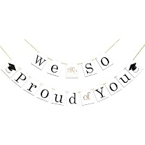 Tortenaufsatz 'So Proud Of You Well Done' | Glitzernde Dekoration Für Abschluss, Ruhestand & Feiern In Blau/Gold