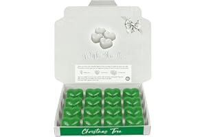 SPOTLESS LEOPARD Christmas Tree Wax Melts: 16 x 6g - 100 Hours Burn Time PCS Christmas Tree Heart Shaped Scented Wax Melts in a Presentation Gift Box