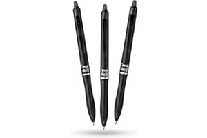 DLM DIRECT Pilot Frixion Ball Plus - Bolígrafos borrables de punta media de 0,7 mm, tinta termosensible, borrado limpio, escritura suave, cuerpo de plástico duradero para oficina, escuela, marcado de tela y