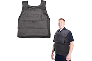 Hocomay Stichschutzweste, Verstellbare Stichsichere Weste für Männer mit 54 Wolframstahl-Einsätzen, Aufbewahrungstasche, Schutzweste Schützt Brust und Rücken für Sicherheit, Jagd, Outdoor-Aktivitäten