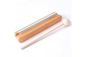 TAECHALINGO Chime Energy, Energy Klangstab,Energy Chimes Musikinstrument,1 Ton Klangstab mit Holzschlägel,Chime Klangstab Holz,Perkussions Windspiel,für Musikalische Früherziehung,Geschenk,Gebet,Yoga, Meditation
