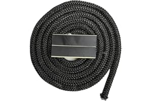 FIREVIKINGS FIREPARTS WITH QUALITY Guarnizione per forno – Filo di tenuta Ø 14 mm – Lunghezza 2,5 m – Guarnizione rotonda per stufa – grafitata (grigio) – Guarnizione cavo (2500 x 14 x 14 cm)