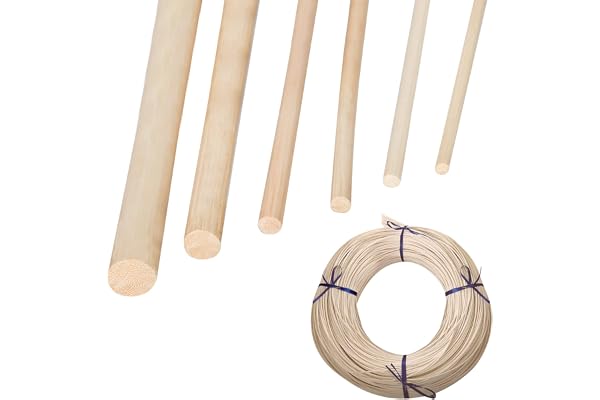 Rotin à Tresser 500g (ca.140m) Qualité Ruban Bleu A/AB,Rotin Naturel pour Vannerie,Rouleau de Rotin pour vos Arts Créations de Vannerie et de Décoration d Intérieur