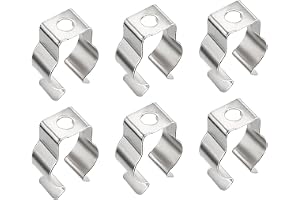 QUARKZMAN T5 LED Pipe Clip x 20st U Clip Mount Fäste Tillbehör för lättviktsfäste, [Silver ton, nickelpläterad]