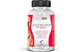 HEALTHY FUSION GOODBYE FAT FOR WOMEN | Puissant amincissant pour femmes | Brûleur de graisse, réducteur d'appétit et booster du métabolisme | Redéfinissez votre silhouette en éliminant la graisse et les kilos | 60U.