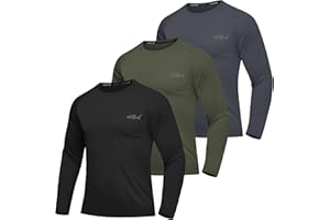 DEHORU Men’s Long Sleeve T Shirts Quick Dry UPF 50+ Tshirt Moisture Wicking Running Tops UV Protection Sun Protection Shirt for Sport Hiking Fishing