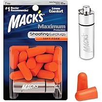 Mack's Maximum Protection Soft Foam Shooting Earplugs, 7 Pair With Travel Case