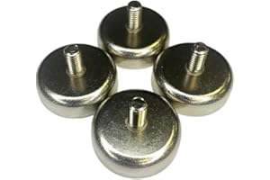 Soporte Magnético Alizones C25 con Rosca para Tuerca M5 | Incluye Arandela y Tuerca, Fuerza de Sujeción 15 kg - Paquete de 10 Unidades