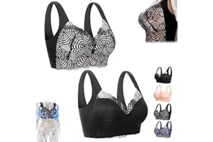 XUYue 2Pcs Prettyshape Lymphvity Detoxification and Shaping & Powerful Lifting Bra, Women Sexy Lace Comfort Wire-Free Bra