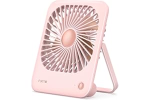 Funme Exquisito ventilador de escritorio, ventiladores de escritorio silenciosos [ventilador silencioso de 20 dB para dormitorio] Batería de 180°/3000/3 velocidades, envoltura de regalo y color