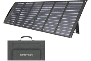 Egretech Pannello solare pieghevole da 100 W, con piedini regolabili, connettore MC4, impermeabile, IP67, per Powerstation, camper, campeggio, giardino