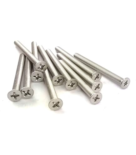 200 Hülsenmuttern M4x12 mm - Linsensenkkopf - Messing - vernickelt | M4 | 12 mm | 200 Stück