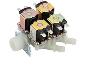 MLMLH Solenoid Valve, 1 in 4 Out DC 12V Electric Solenoid Valves, DN20 G3/4" Plastic Electromagnetic Valve, Normally Closed for Home Automation, Irrigation Systems