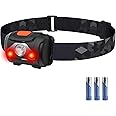 NAKCNM LED Head Torch Rechargeable With Motion Sensor And Red Warning Rear Light, 15000 Lumens Super Bright Headtorch Head Touch Tourch, 3 Light Modes 90° Adjustable Headlamp Headlights Waterproof - View #10
