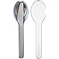 Mepal 105760013800 To Go Set Ellipse 3-teilig Nordic blue – Besteck für unterwegs. Bestehend aus Messer, Gabel und…