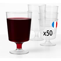 Lot De 50 Verres à Martini Plastique Réutilisables 150 Ml – Tige Réglable, Idéal Fêtes, Mariages & Soirées
