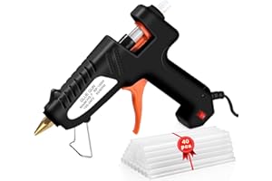 YULADO 150W Heißklebepistole mit 40pcs Heißklebesticks, 60s Schnelles Aufheizen, Klebepistole für DIY Kunst, Handwerk und schnelle Reparaturen in Haus & Büro