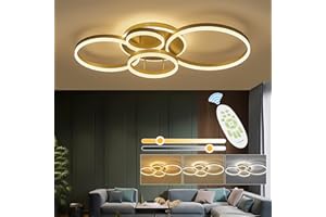 XEMQENER LED Ceiling Light, 77W Dimmable Chandeliers with Color & Brightness Adjustable, Modern LED Ceiling Lamp with Remote & Memory Function for Living Room, Bedroom, Kitchen, Hallway, Office