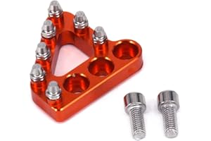 USTPO Pedal de freno trasero de motocicleta con punta de aluminio CNC, apto para todas las motocicletas Supermotor 690 SX EXC XCF XC XCW SXF SXF SMR SMC SMC de 125 a 530 cc, color naranja