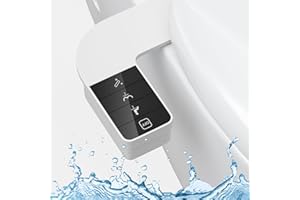 Couleeur Bidet Aufsatz für Toilette, Nicht Elektrisches Kaltwasser-Bidet mit Einziehbaren Doppel Selbstreinigenden Düsen (Front- und Heckreinigung), verstellbarer Wasserdruck WC Bidet Aufsatz