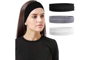 Jitnga 6 Pieza Elásticas Absorbente Diadema De Yoga Deportivo Banda Cinta, Unisex Elástica Sudor Absorbente De Humedad Banda De ala Ancha para Yoga, Correr, Ciclismo, Cross, Entrenamiento Y De Bicic