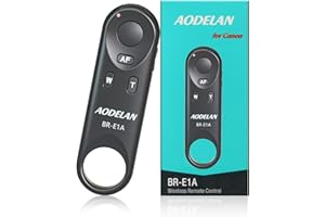 AODELAN Bezprzewodowy pilot zdalnego sterowania BR-E1A do Canon M50 EOS R5C R3 R RP R5 R6 M6 Mark II 90D 77D SL2 T7i PowerShot G7X Mark III; zastępuje Canon BR-E1
