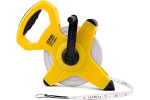 DOWELL Maßband, Fiberglas Open Reel Tape Reel Messung Glasfaserband Maß Schnell zurück 165ft/50m