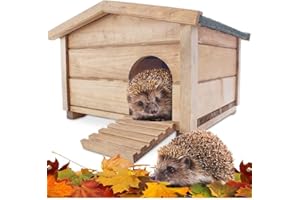 BB Loisir Abri Cabane Mangeoire Hérisson Refuge éxtérieur Robuste en Bois Massif de Haute qualité Hibernation Hiver 323 Ruby