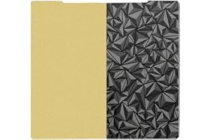 HzdaDeve PEI PEO - Plateforme flexible en acier à ressort pour Prusa I3 MK3 MK3S MK3S+ MK2.5S - 241 x 254 mm - Plaque chauffante - Un côté en PEI texturé et un côté lisse PEO