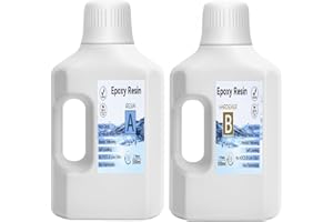 SHIIYYU Resine Epoxy Transparente Kit Complet 1100ml 1: 1 Ratio Transparent Résine époxy Cristalline Pour Moulage et Revêtement, Dessus de Table,Fabrication de Bijoux et Décoration Artisanale