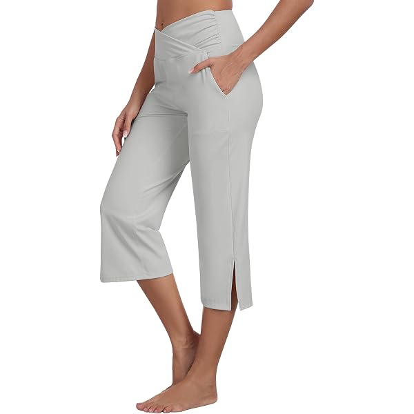 Pantalon Femme Décontracté En Coton Et Lin – Taille Haute, élastique Avec Cordon, Jambes Larges, Poches, Style Palazzo