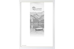 Clamaro 'Collage' Marco de Fotos 32x45 Hecho a Mano | Blanco Mate | Moderno Marco para Cuadros de Tablero MDF con Cristal de Vidrio acrílico, Placa Trasera y Colgador (Horizontal y Vertical)