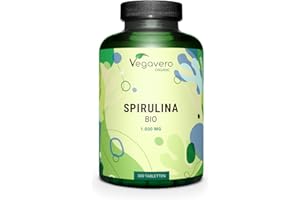 Vegavero Organic Spirulina 4000 mg | 300 Tablets | NO Additives | Natural Source of Protein, Vitamins & Minerals | Vegan