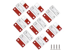 LOCKIMO Calamite per Mobili Chiusura Adesivo Chiusura Magnetica Chiusura Porta Ultra Sottile Magnetiche per Ante Mobili Magnete Chiusura Calamita per Cassetti Armadio Chiusure Cucina (8 Pezzi, Argenteo)